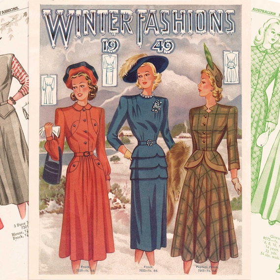 1940's women's winter fashion sale