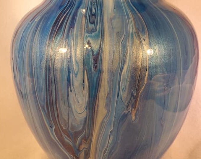 Vase, Resin, Flower Vase, Hand Painted, Glass Vase Etsy