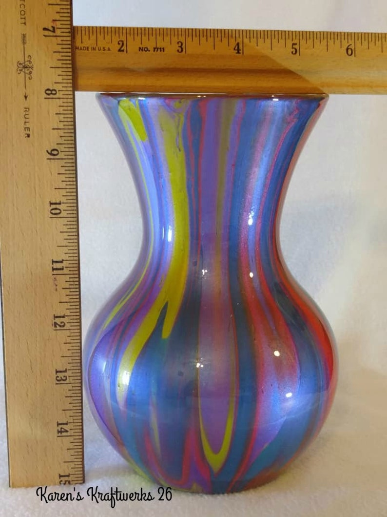 Vase Resin Flower Vase Hand Painted Glass Vase Etsy