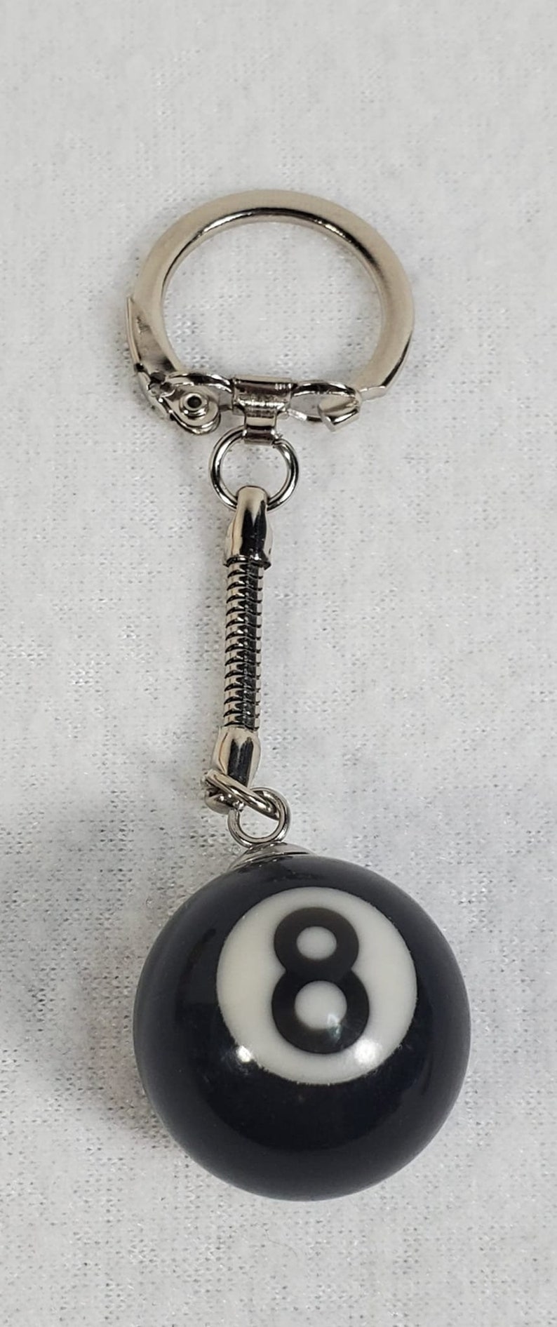 Pool Ball Keychain, Mini Pool Ball, Vintage, Billiard Ball Keychain