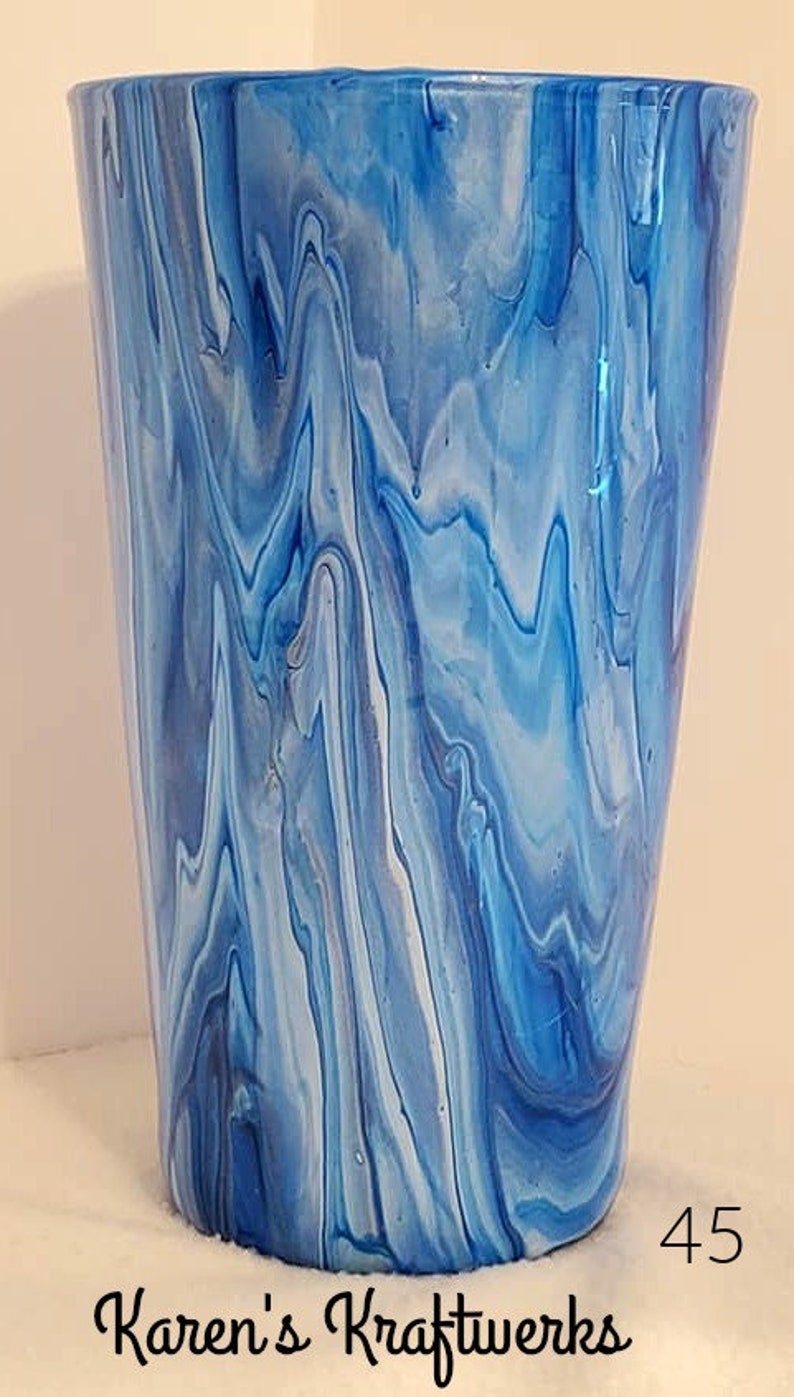 Vase Resin Flower Vase Hand Painted Glass Vase Etsy UK