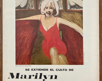 Marilyn Monroe, Article, 3 pages «Marilyn's cult spreads» 1963 - Written in spanish - Life Magazine Lee Strasberg