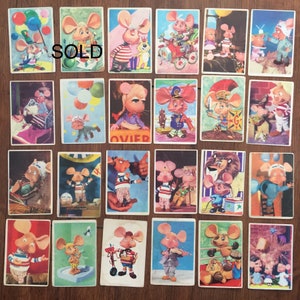 Topo Gigio, cromos originales 1969 - precio para cada uno - María Perego - Cartas coleccionables Argentina Italia