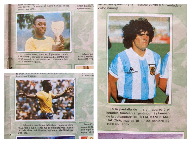 Spain 1982 Naranjito Rare Sticker Album from Uruguay No Panini Maradona Pelé imagem 10