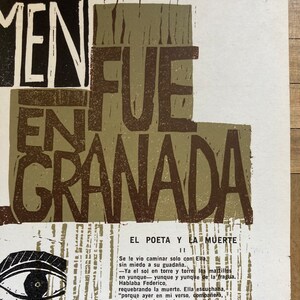 Linoleum engraving by Gladys Afamado, 1969 Club de Grabado de Montevideo, Uruguay Numbered image 4