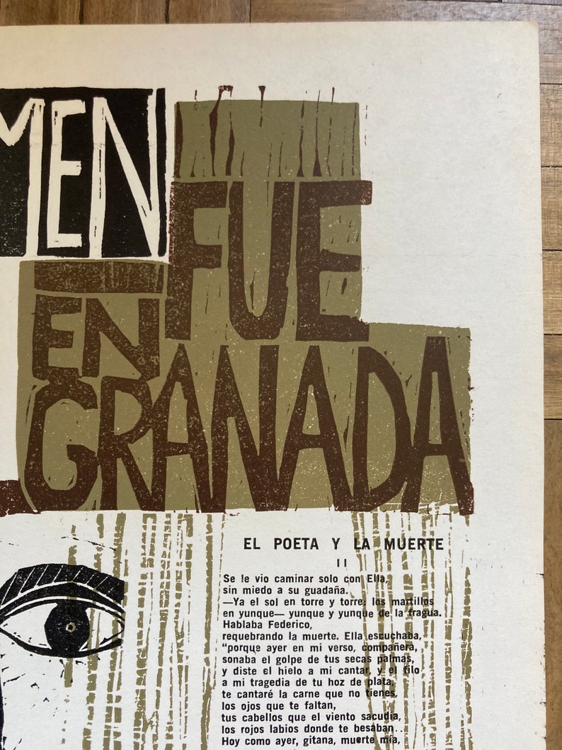 Linoleum engraving by Gladys Afamado, 1969 Club de Grabado de Montevideo, Uruguay Numbered image 4