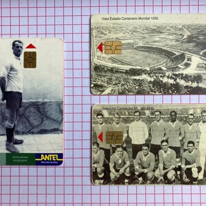 3 Handykarten, Uruguay (1999) - Uruguayischer Weltmeister 1930 - Fussball FUSSBALL WM