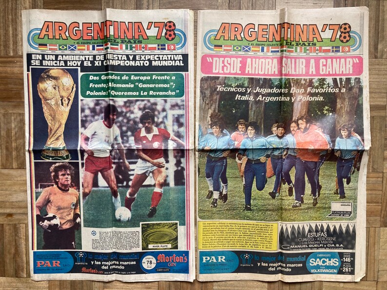 Set newspapers Worldcup Argentina 1978 Uruguay Football Soccer image 4