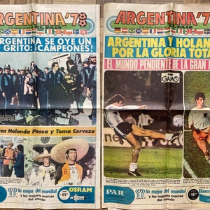 Set newspapers Worldcup Argentina 1978 Uruguay Football Soccer image 3