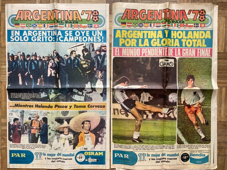 Set newspapers Worldcup Argentina 1978 Uruguay Football Soccer image 3