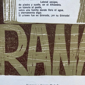 Linoleum engraving by Gladys Afamado, 1969 Club de Grabado de Montevideo, Uruguay Numbered image 7