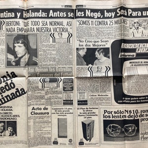 Set newspapers Worldcup Argentina 1978 Uruguay Football Soccer image 9