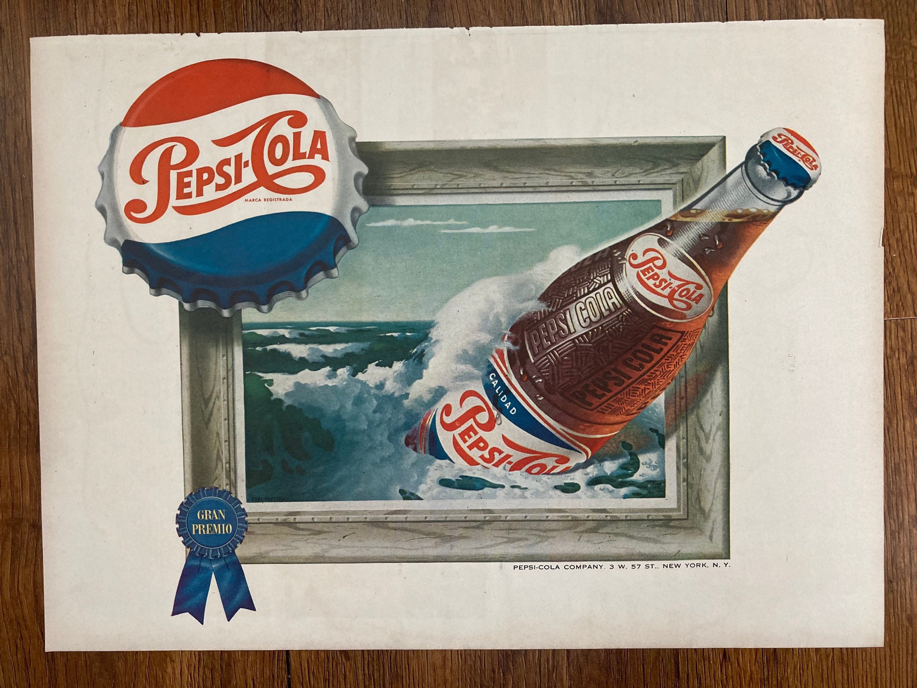 Written in spanish Pepsi Cola Vintage Ad 1953