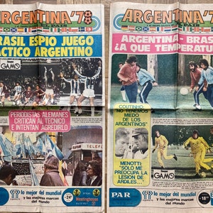 Set newspapers Worldcup Argentina 1978 Uruguay Football Soccer image 8