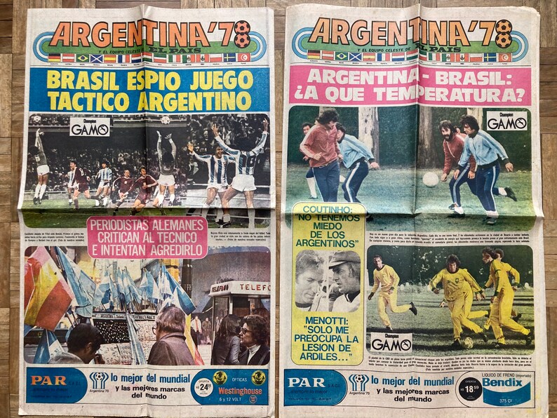 Set newspapers Worldcup Argentina 1978 Uruguay Football Soccer image 8