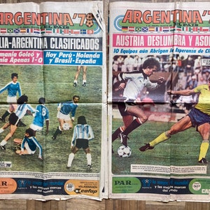 Set newspapers Worldcup Argentina 1978 Uruguay Football Soccer image 5