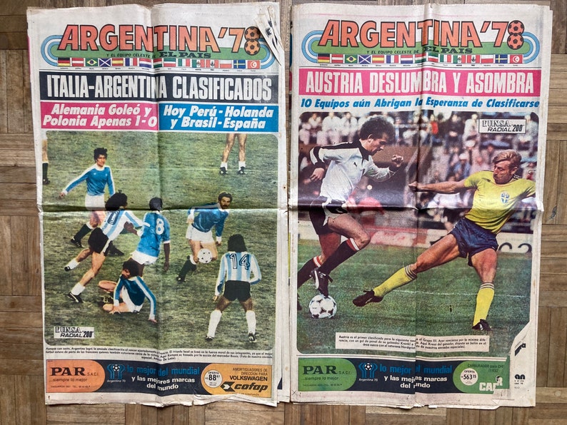 Set newspapers Worldcup Argentina 1978 Uruguay Football Soccer image 5