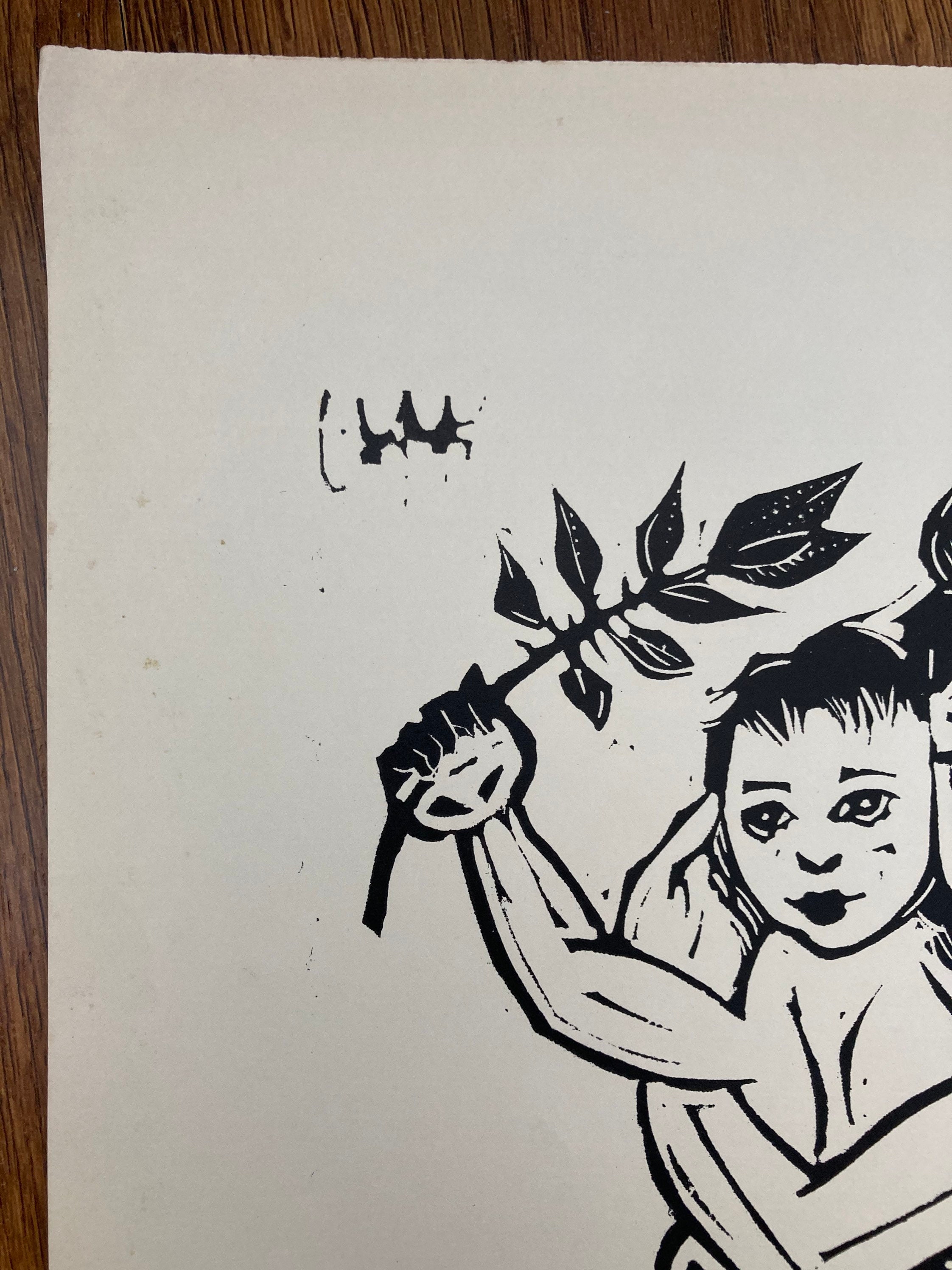 Linoleum Engraving by Abel Bruno Versacci 1976 Club De Etsy