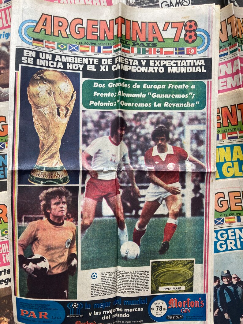 Set newspapers Worldcup Argentina 1978 Uruguay Football Soccer image 2