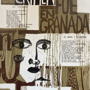 Linoleum engraving by Gladys Afamado, 1969 Club de Grabado de Montevideo, Uruguay Numbered image 2