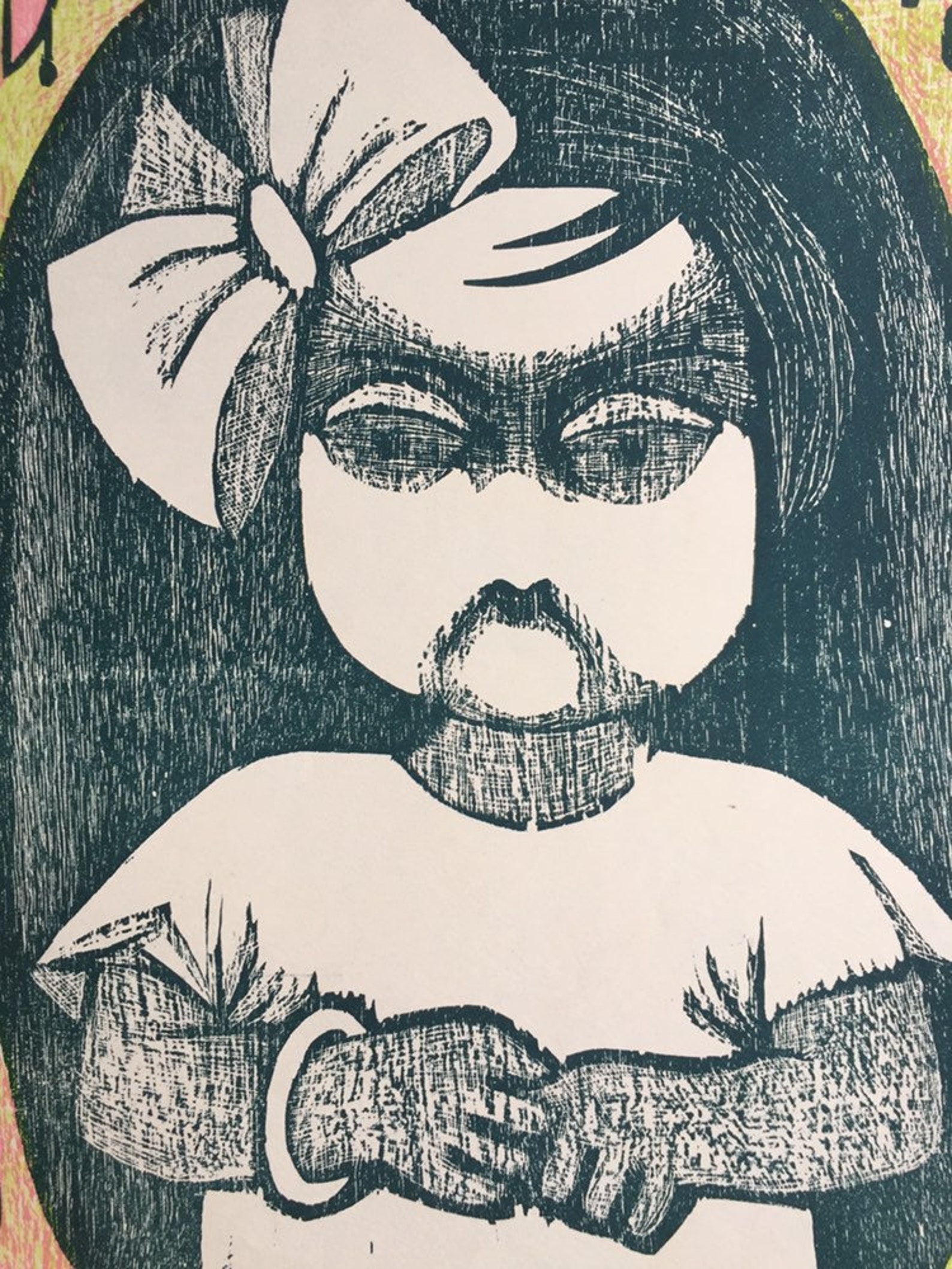 Xylography by Leonilda Gonzalez 1974 Club De Grabado De Etsy