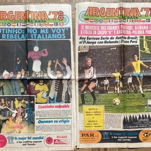 Set newspapers Worldcup Argentina 1978 Uruguay Football Soccer image 6