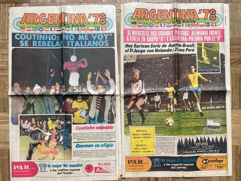 Set newspapers Worldcup Argentina 1978 Uruguay Football Soccer image 6