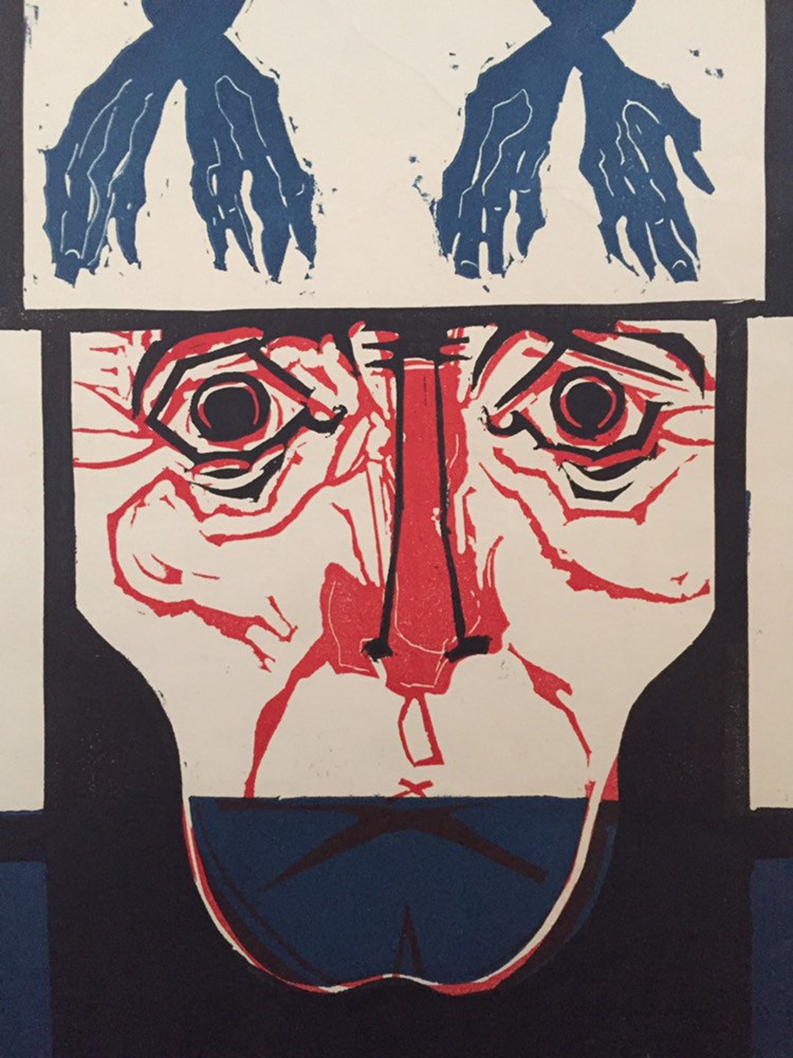 Linoleum Engraving by Abel Bruno Versacci 1973 Club De Etsy UK