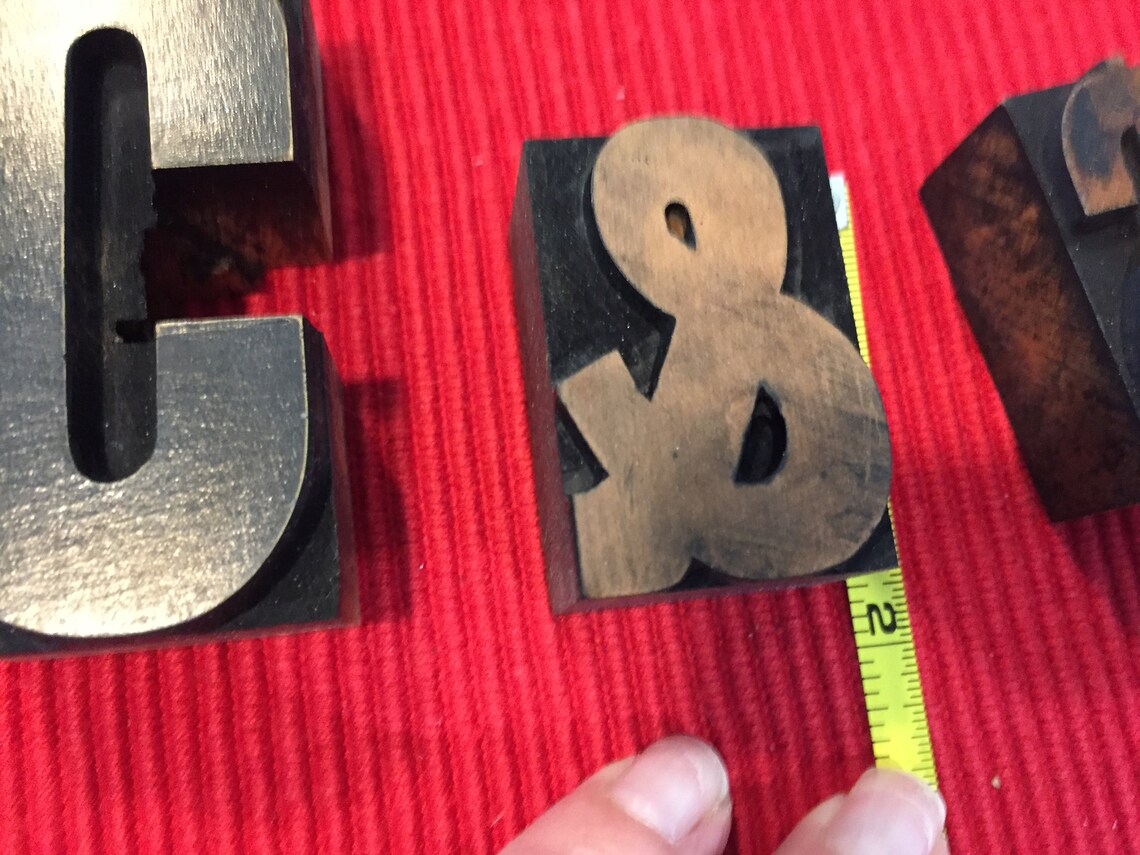 Letterpress Woodblock letters Etsy