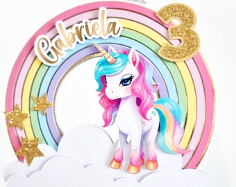 Unicorn Cake Topper, Rainbow Cake Topper, Unicorn Party Kit, Unicorn Birthday Party, Unicorn Birthday Banner, Unicorn Party Decorations