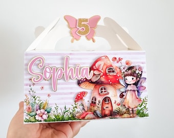 Fairy Garden Favor Box, Cake Topper, Fairy House Birthday Party, Fairy Garden Houses, Fairy Birthday Invitation