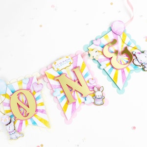 Circus High Chair Banner, Circus Themed Party, Girl Circus ONE Banner, First Birthday, Fasching, Carnival Banner, Pink Carnival