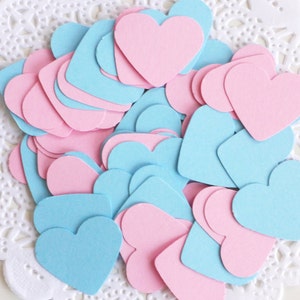 Confeti para revelar el género, ideas para revelar el género, explosión de revelación de género, decoraciones para revelar el género, recuerdos para fiesta de revelación de género, confeti de corazón