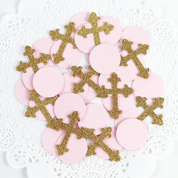 Baptism Table Decor, First Communion Confetti, Cross die cuts, Taufe Deko, Erstkommunion, Party Table Decoration, Tischdeko Taufe