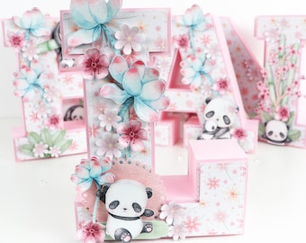 Panda Party, Panda Bear 3D Letter, Baby Panda Birthday Party, Panda Baby Shower, Panda Decoration, Panda Gifts