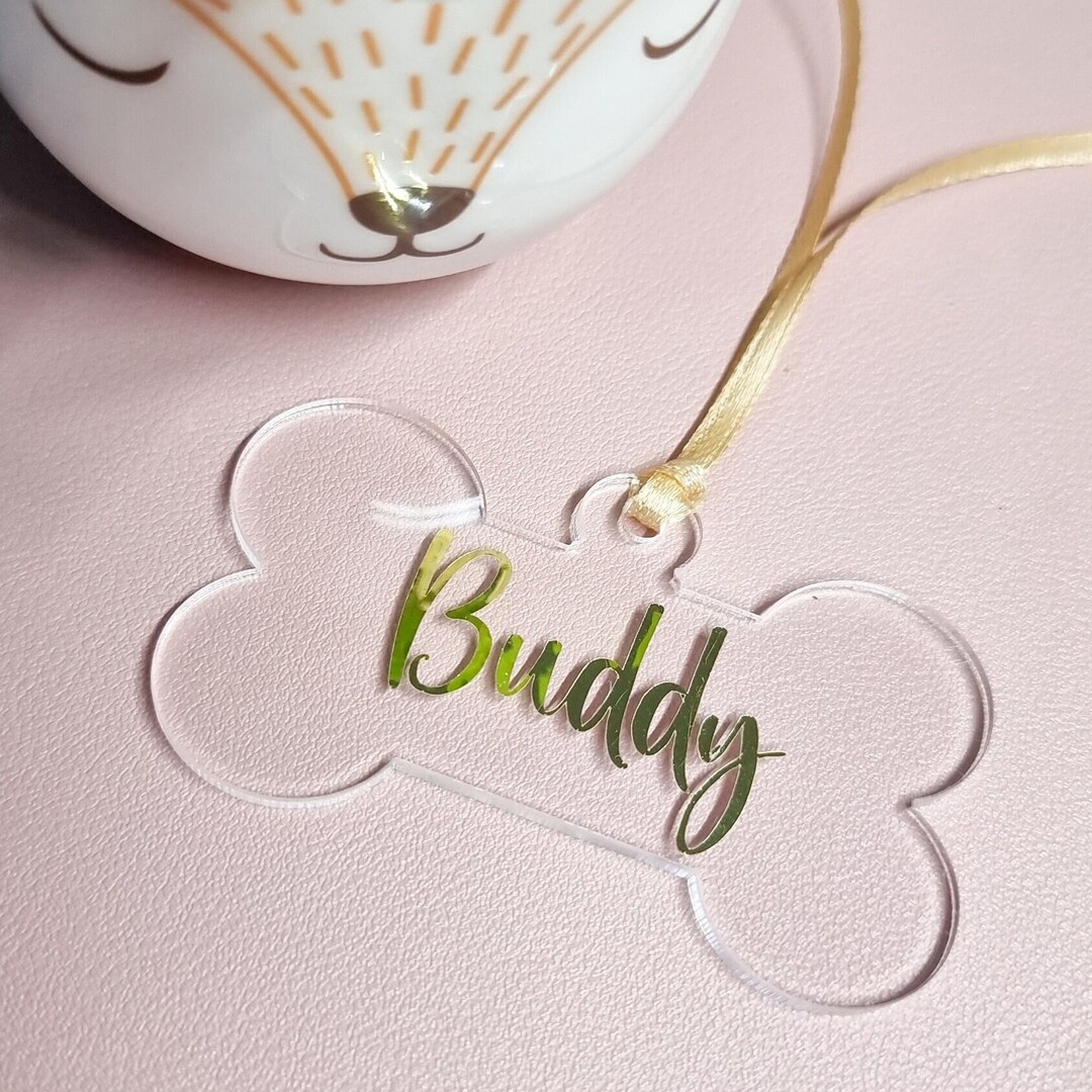 Dog Bone Ornament Dogs First Christmas Ornament Custom Dog Etsy