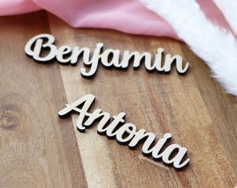 Wooden Place Cards with Name, Laser Cut Names, Wood Table Decorations, Personalized Place Cards, Wedding Place Names, Wooden Name Sign