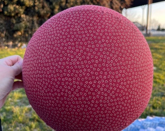 Red vintage cotton Fabric Balloon Ball by PostalThreads reusable, washable, bouncy, fabric ball, summer ready