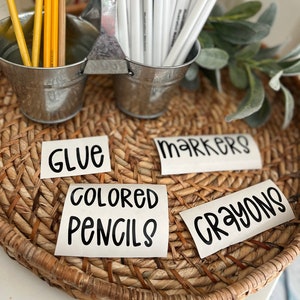 Playroom Labels/Custom Labels/Toy Bin Labels/Classroom Organization/Homeschool Organization/Art Supply labels/School Supply label/Decals