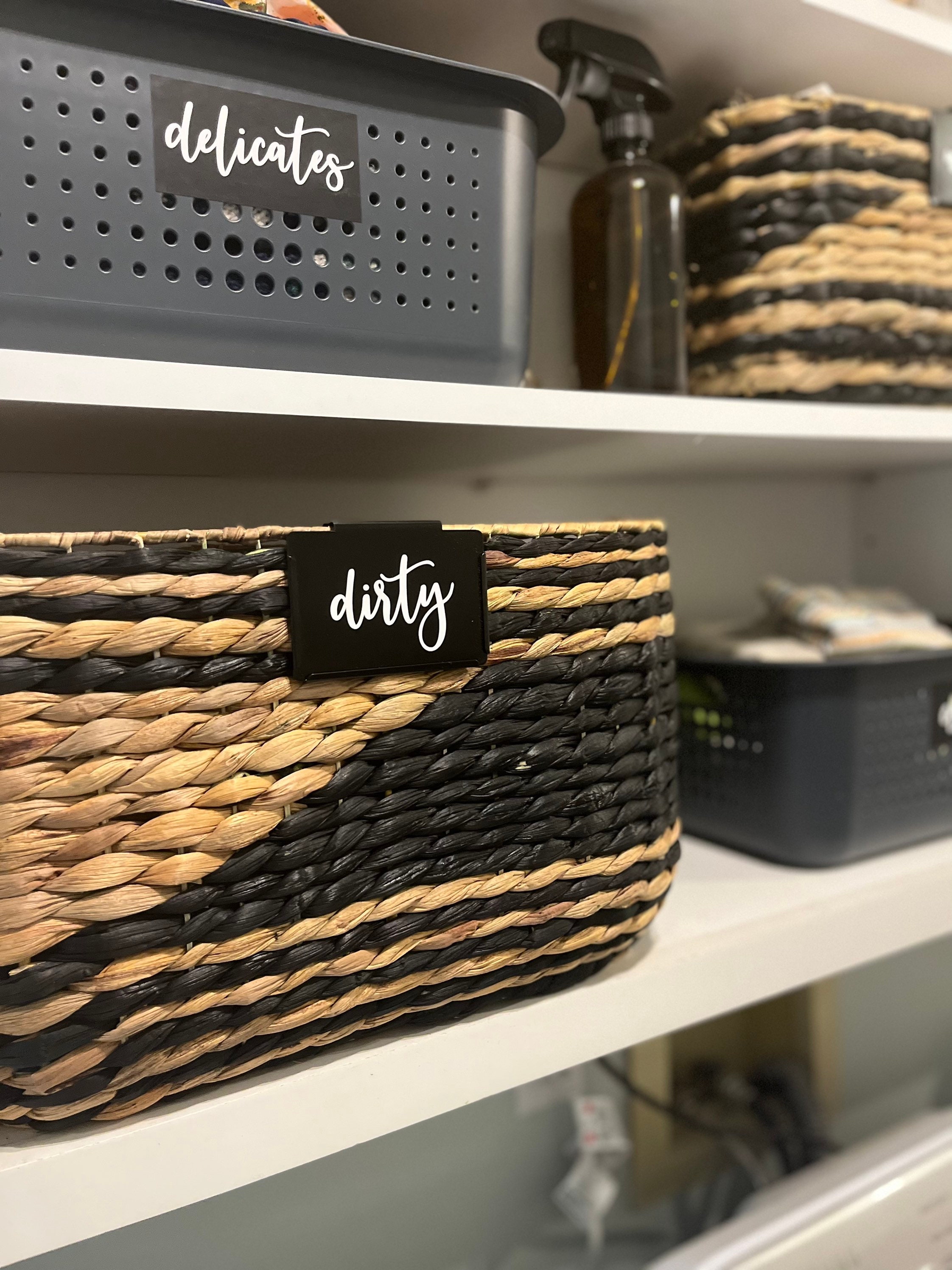 Basket Labels Bin Clip Labels Bin Clips Basket Bin Clips Etsy