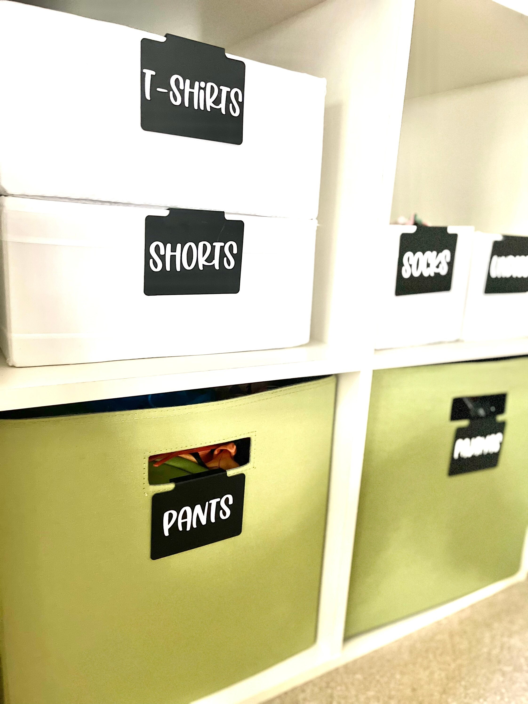 Basket Labels Bin Clip Labels Bin Clips Basket Bin Clips Etsy