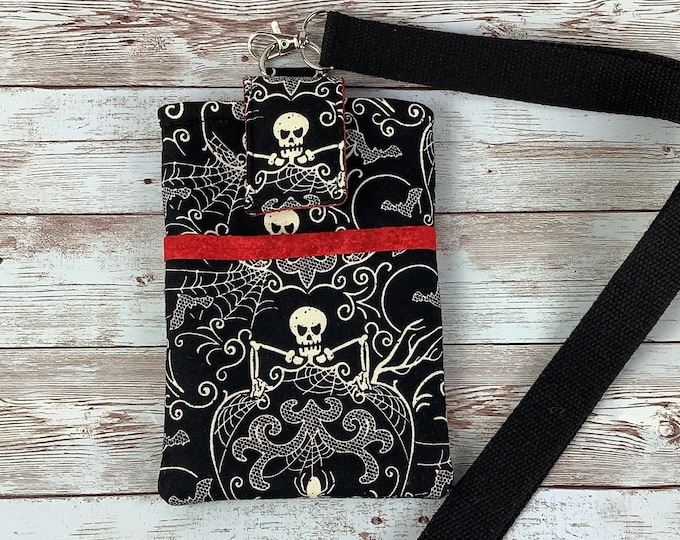 Gothic lanyard bag, Detachable lanyard, Handmade