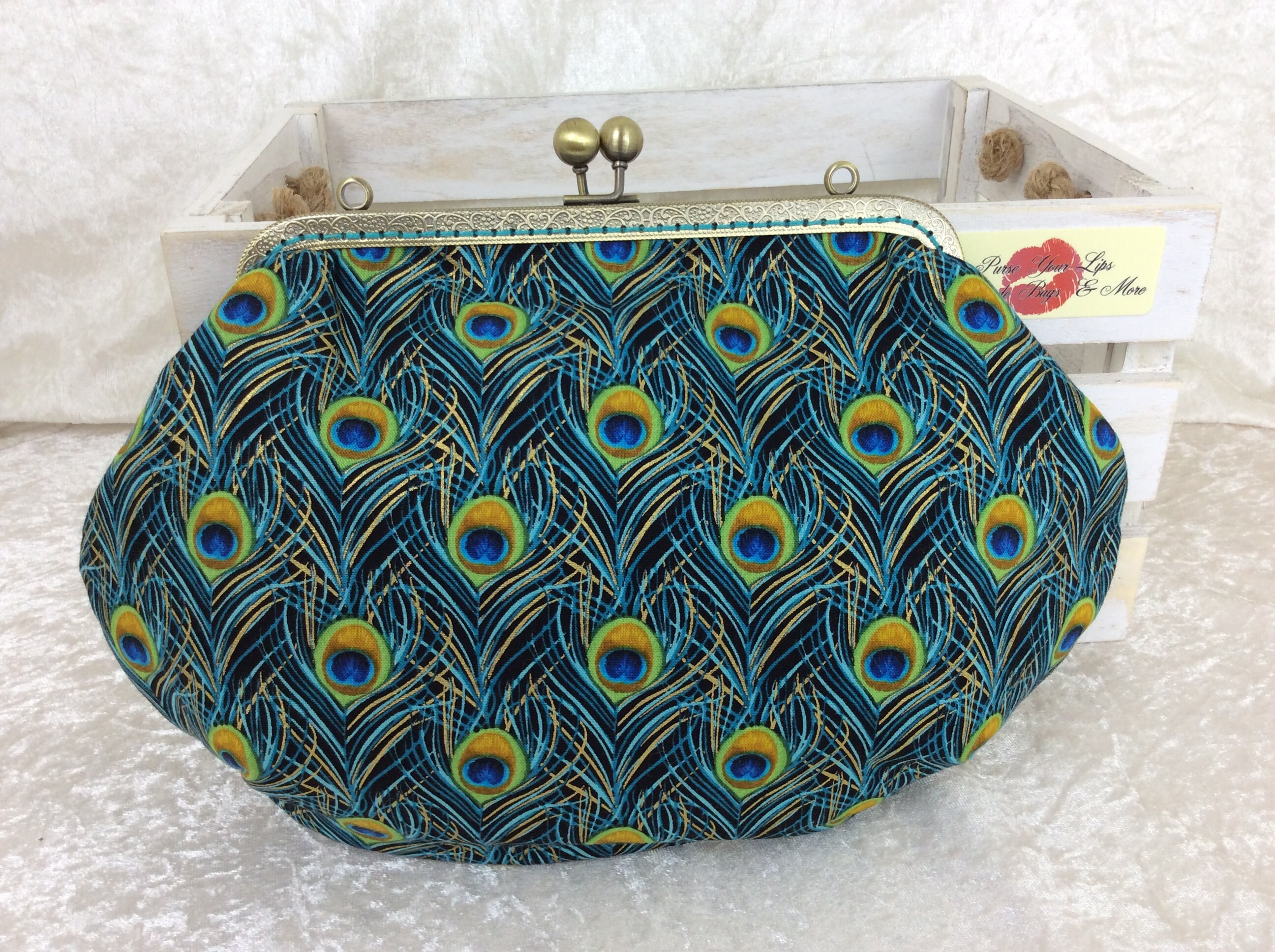 feather clutch purse