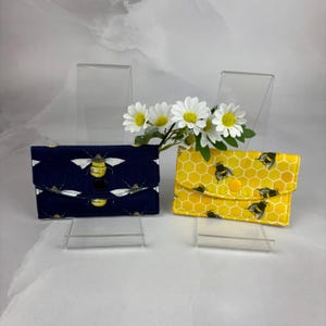 Porte-cartes abeilles, porte-cartes de visite bourdons, 2 motifs au choix, fait main