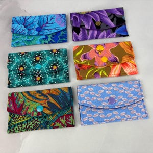 Porte-cartes à fleurs, Porte-cartes de visite à fleurs, 6 motifs au choix, Fait main