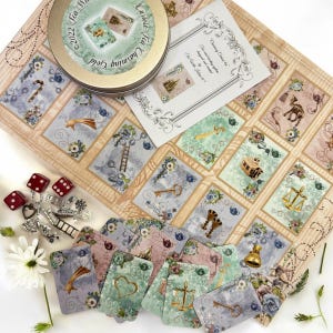 Gold Charming Tea Leaf Reading Kit – Oracle Cards & Charms