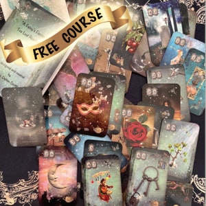 Fairy Oracle cards based on tea leaf reading symbol divination. High gloss oracle cards deck. Intuitive. FREE online course.