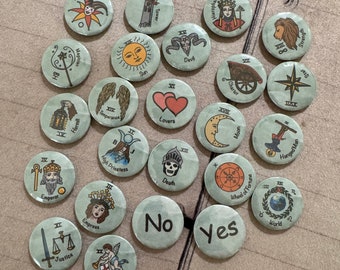 Tarot Buttons Charm Casting. 22 Major Arcana. Includes 10 free pdf casting sheets.