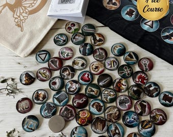 Tea Leaf Reading Coin Kit, Charm Divination, (Free Course)
