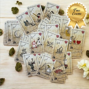 Oracle Card Deck. Alice in Wonderland. Tea Leaf Reading. FREE course. Similar Tarot cards. Similar Lenormand Cards Deck. Fortuneteller Cards